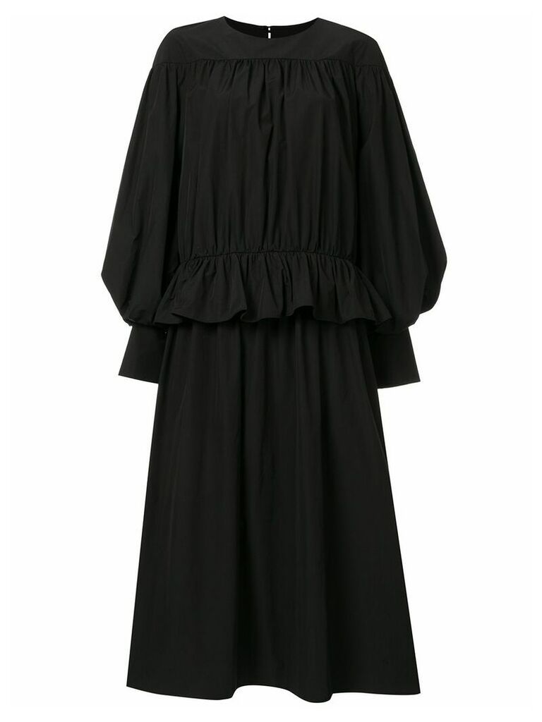 Goen.J tiered poplin dress - Black