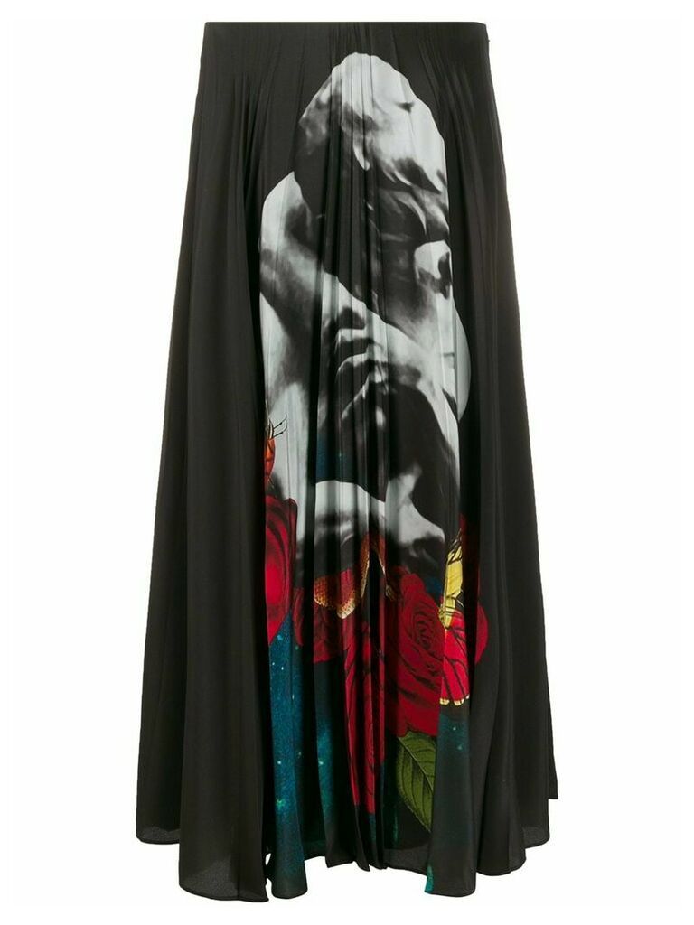Valentino x Undercover print pleated skirt - Black