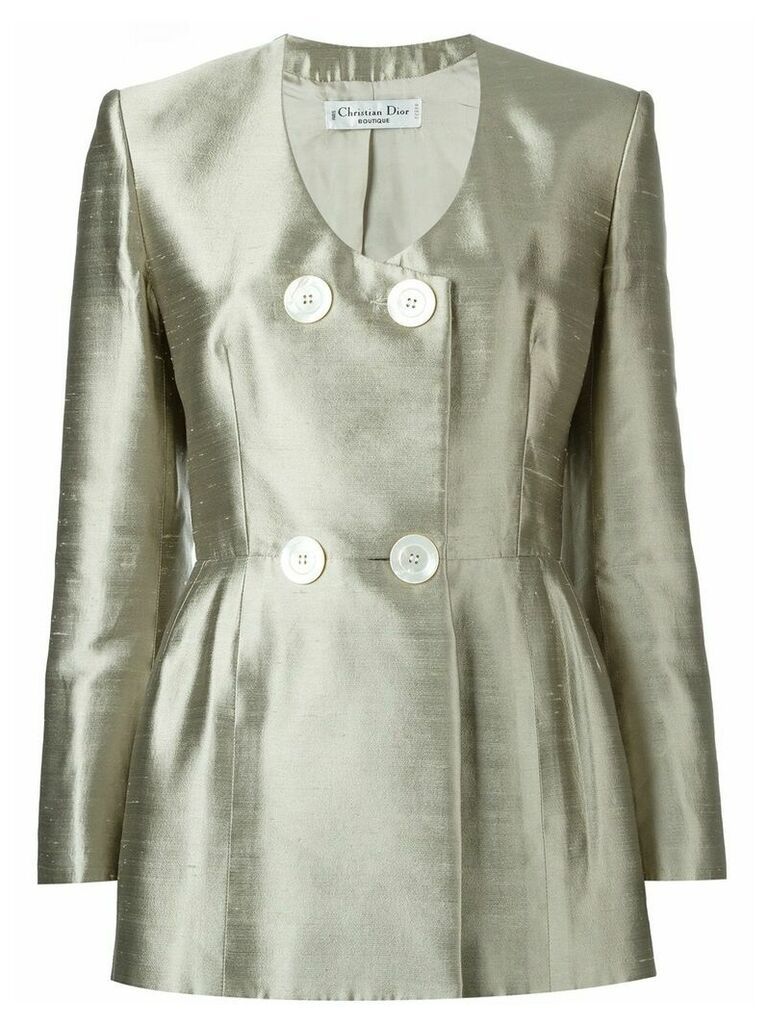 Christian Dior Pre-Owned double breasted jacket - Metallic