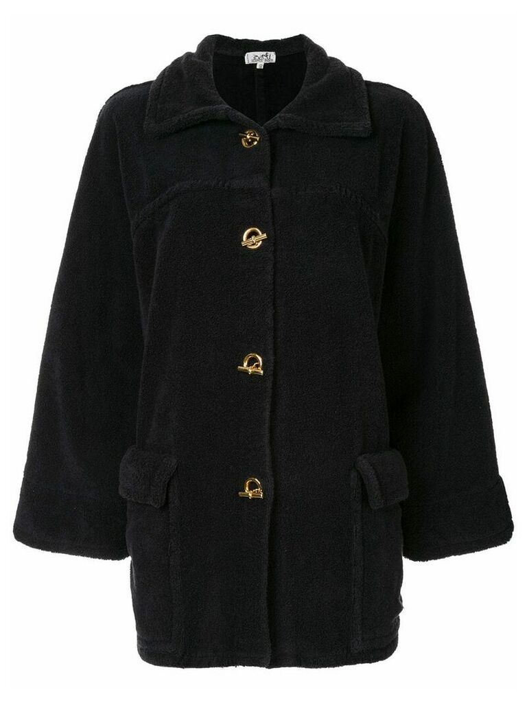 Hermès pre-owned Long Sleeve Coat - Black