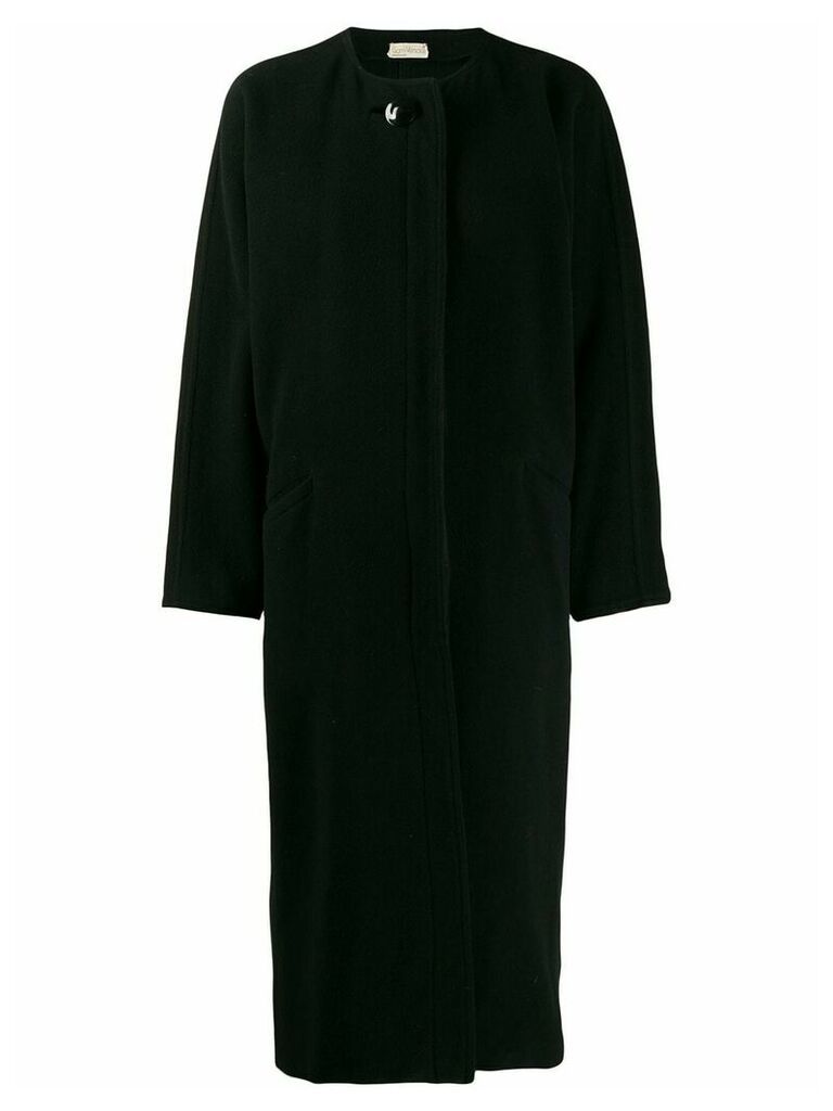 Versace Pre-Owned 1980's collarless loose coat - Black