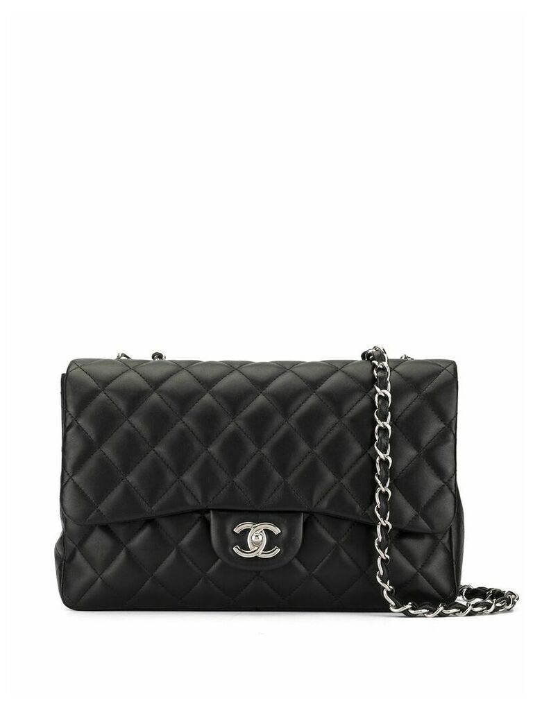 Chanel Pre-Owned double chain shoulder bag - Black