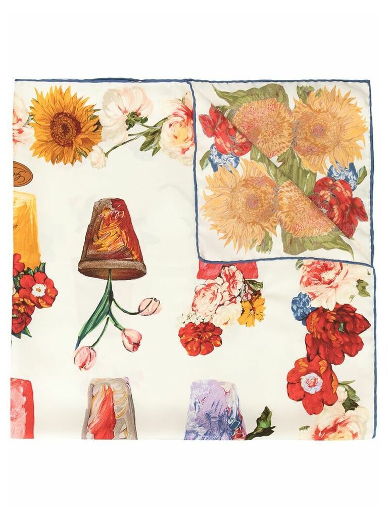 Gucci Pre-Owned floral scarf - Multicolour