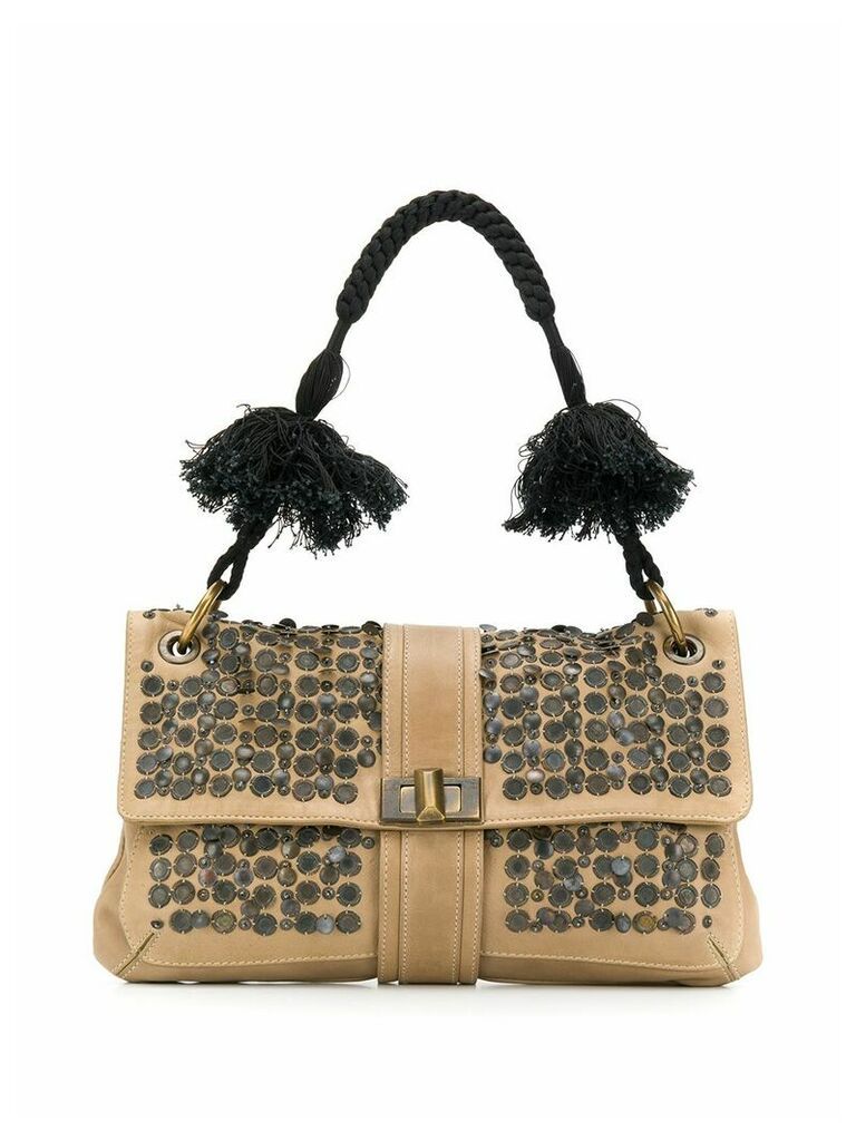 LANVIN Pre-Owned '2000s embellished bag - NEUTRALS