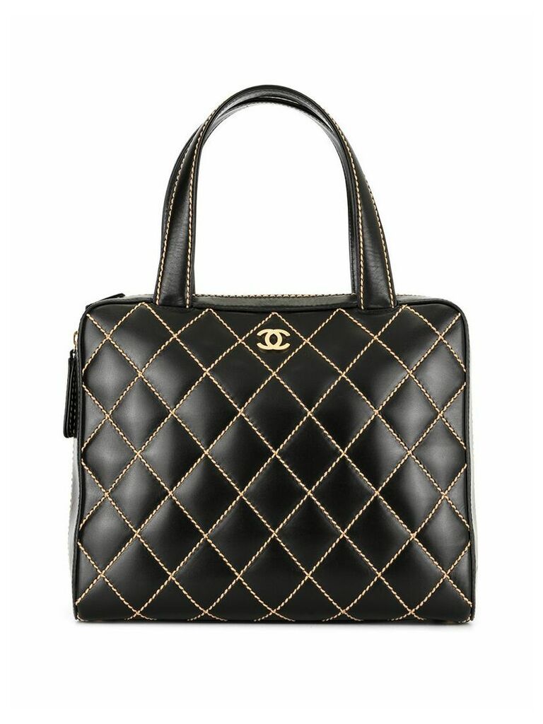 Chanel Pre-Owned Wild Stitch CC Logos Hand Bag - Black