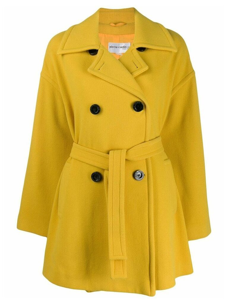 Pierre Cardin Pre-Owned 1980s double-breasted coat - Yellow