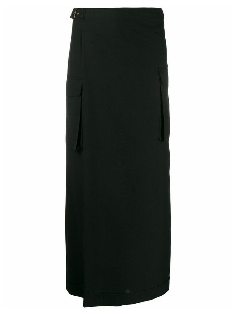Jean Paul Gaultier Pre-Owned 2000s Wool trouser skirt - Black