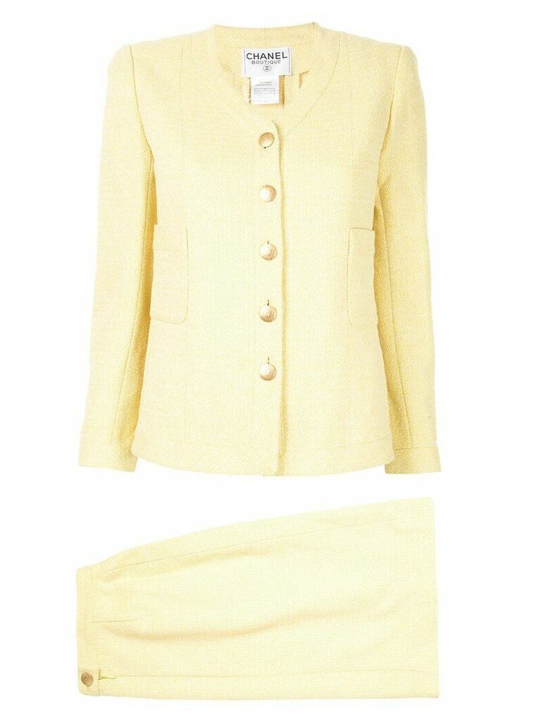 Chanel Pre-Owned 1998's Setup suit jacket skirt - Yellow