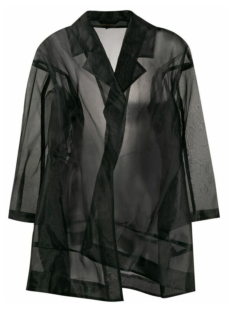Comme Des Garçons Pre-Owned 1997 sheer oversized coat - Black