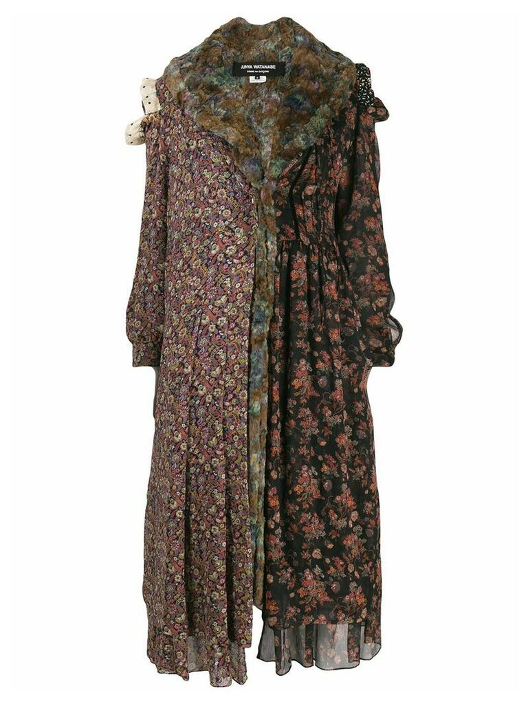 Junya Watanabe Comme des Garçons Pre-Owned panelled floral-print coat