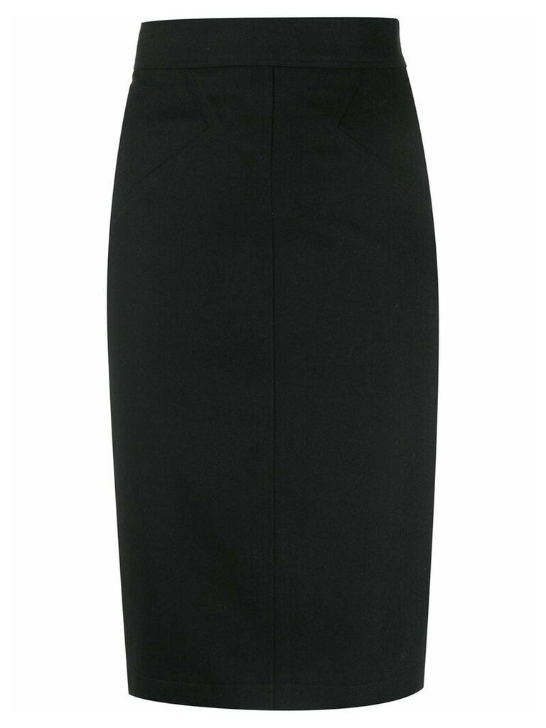 Alaïa Pre-Owned 1980s high rise fitted skirt - Black