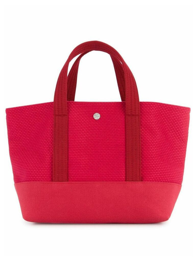 Cabas knitted style small tote bag - Red