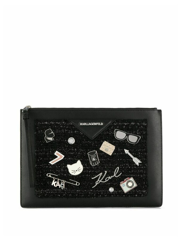 Karl Lagerfeld K/Klassik pins pouch - Black