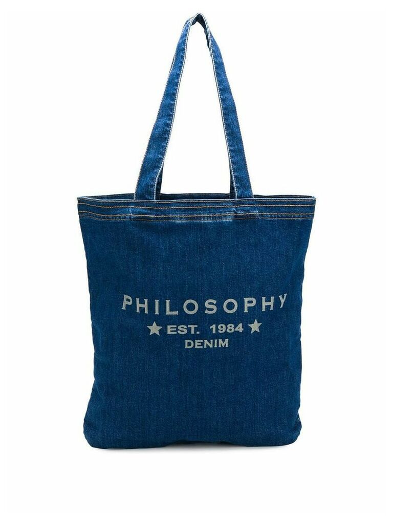 Philosophy Di Lorenzo Serafini denim shopper tote - Blue