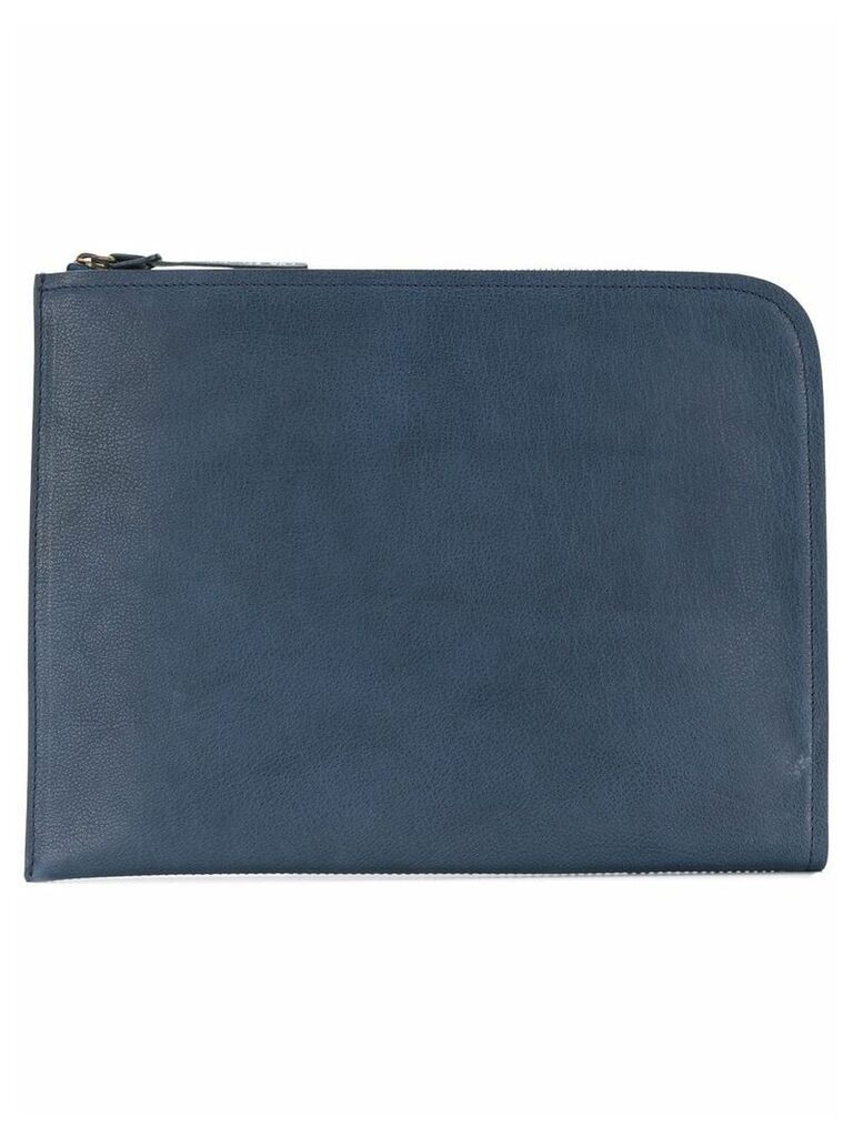 Officine Creative tablet zipped clutch - Blue