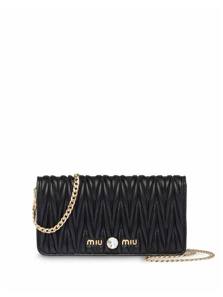 Miu Miu Matelassé leather mini-bag - Black