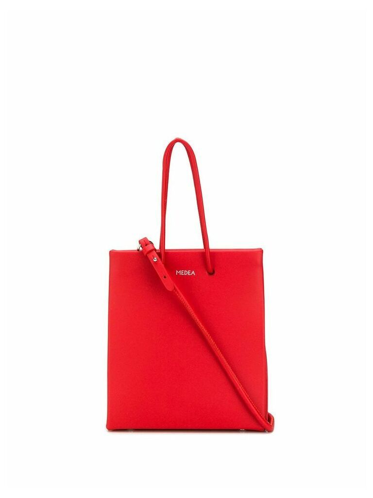 Medea rectangular shaped tote - Red