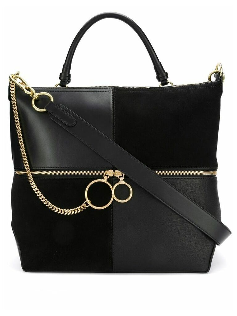 See by Chloé patchwork tote bag - Black