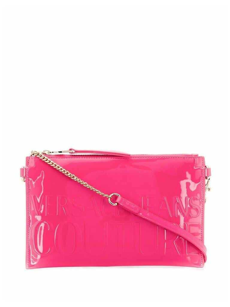 Versace Jeans Couture logo embossed clutch - PINK
