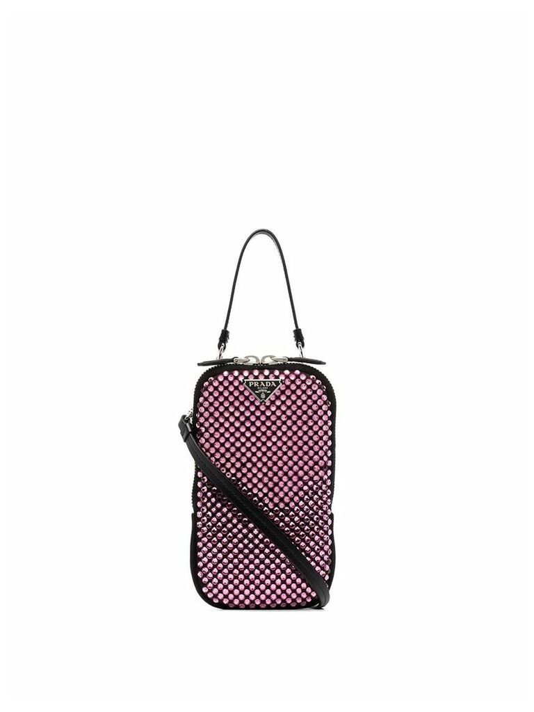 Prada crystal embellished mini bag - PINK