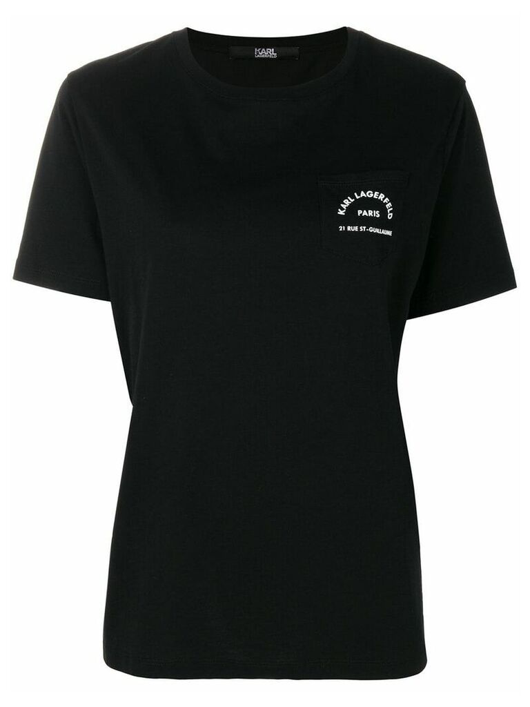 Karl Lagerfeld logo pocket T-Shirt - Black
