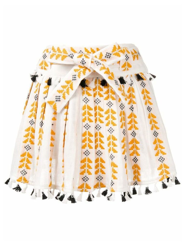 Dodo Bar Or embroidered mini skirt - White