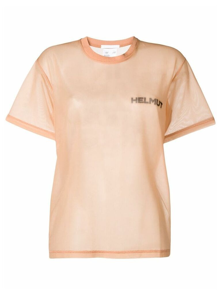 Helmut Lang In Lang With Trust sheer T-shirt - Neutrals
