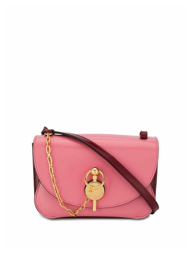 JW Anderson hanging chain cross body bag - PINK