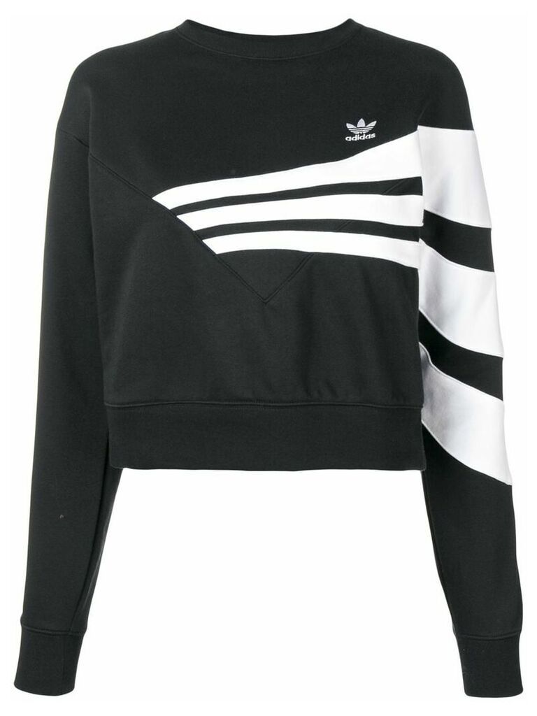 adidas cropped logo sweatshirt - Black