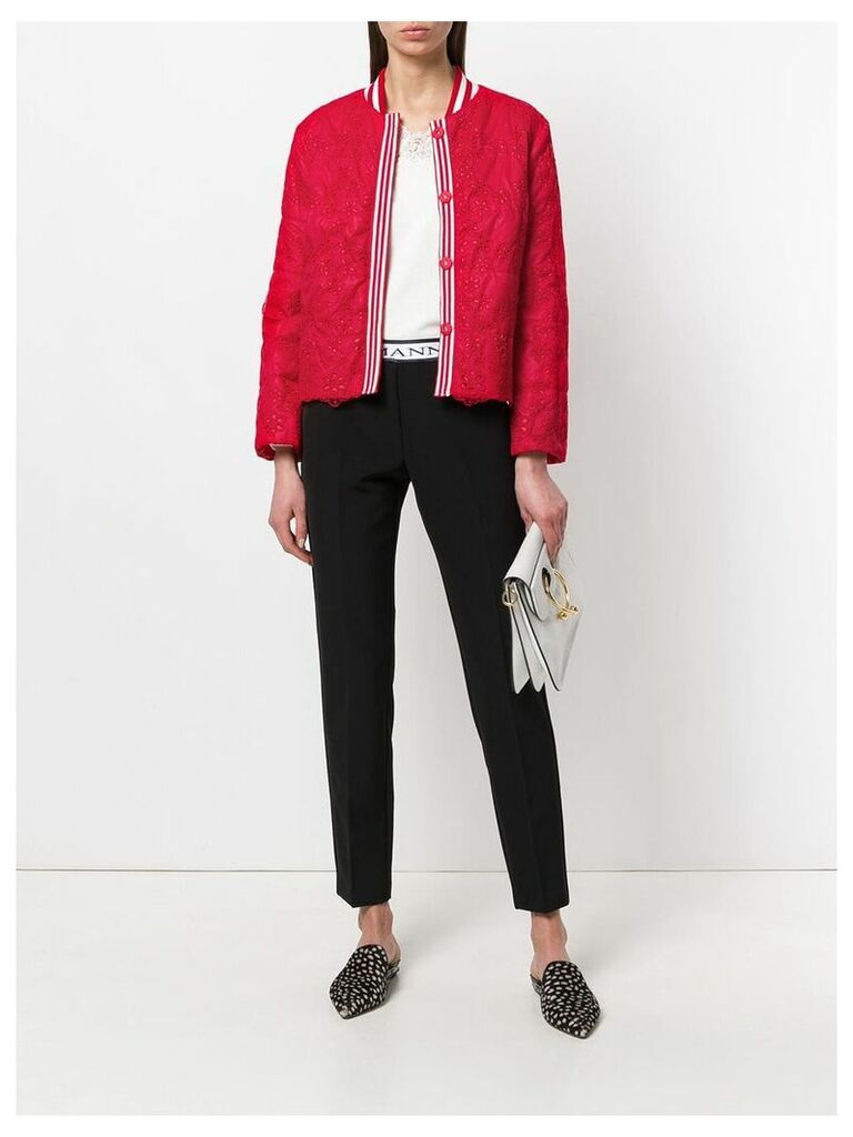 Ermanno Ermanno cropped lace jacket - Red