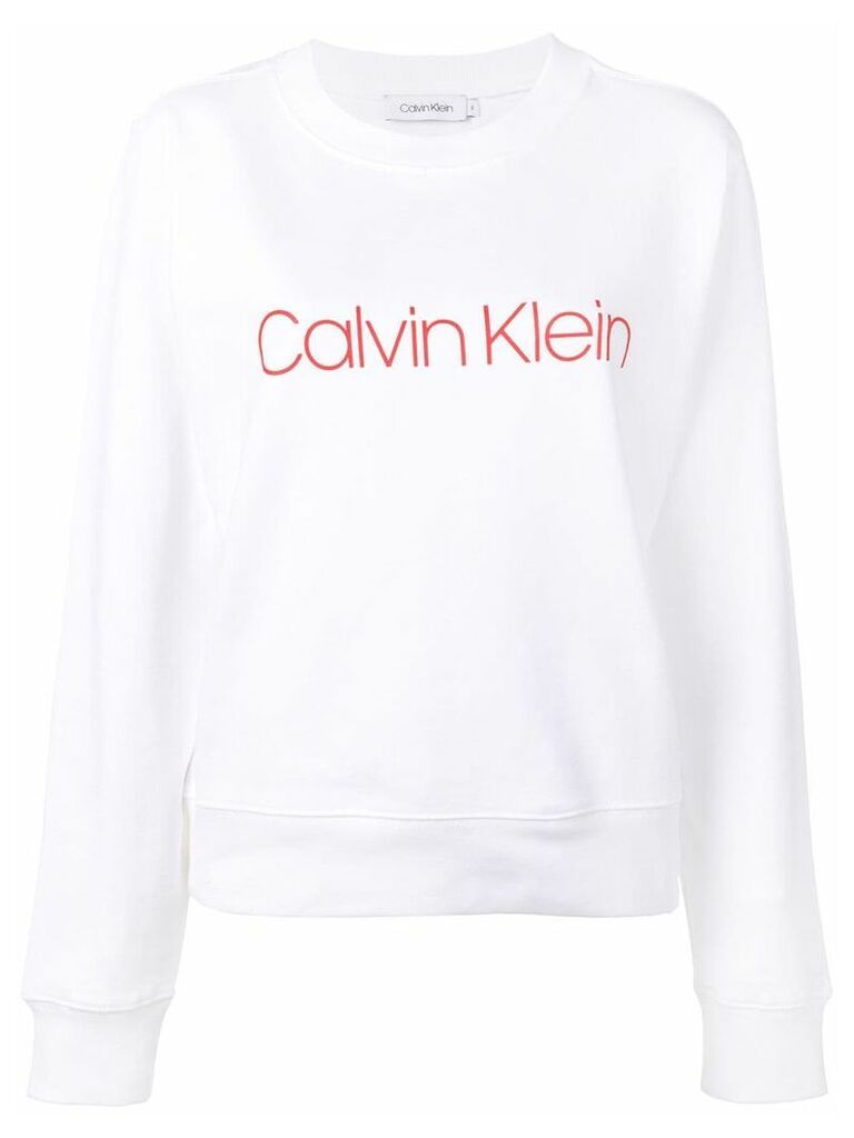 Calvin Klein logo print sweatshirt - White