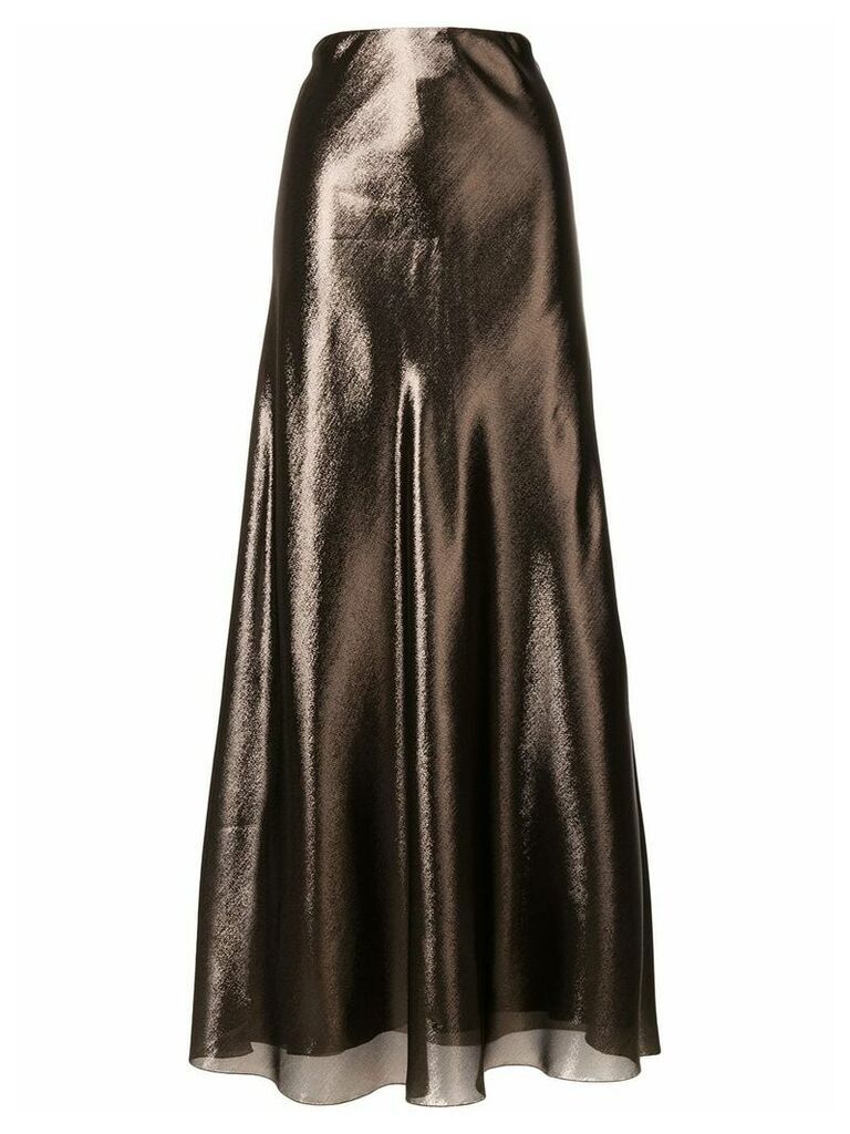 Alberta Ferretti high shine skirt - Metallic