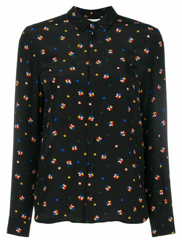 Chinti & Parker floral fitted long-sleeve shirt - Black