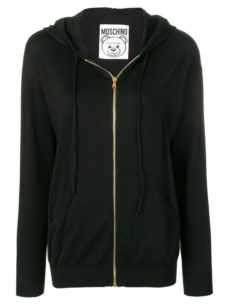 Moschino logo bear hoodie - Black