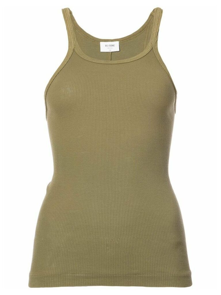 RE/DONE ribbed tank top - Green