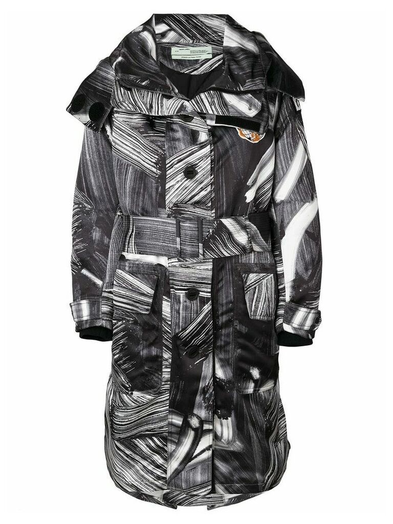 Off-White printed trench - Black