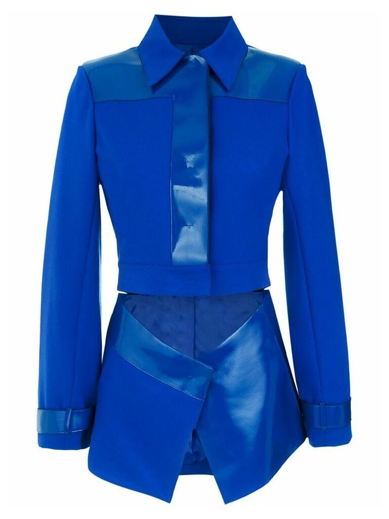 Gloria Coelho cut out Polo blazer - Blue