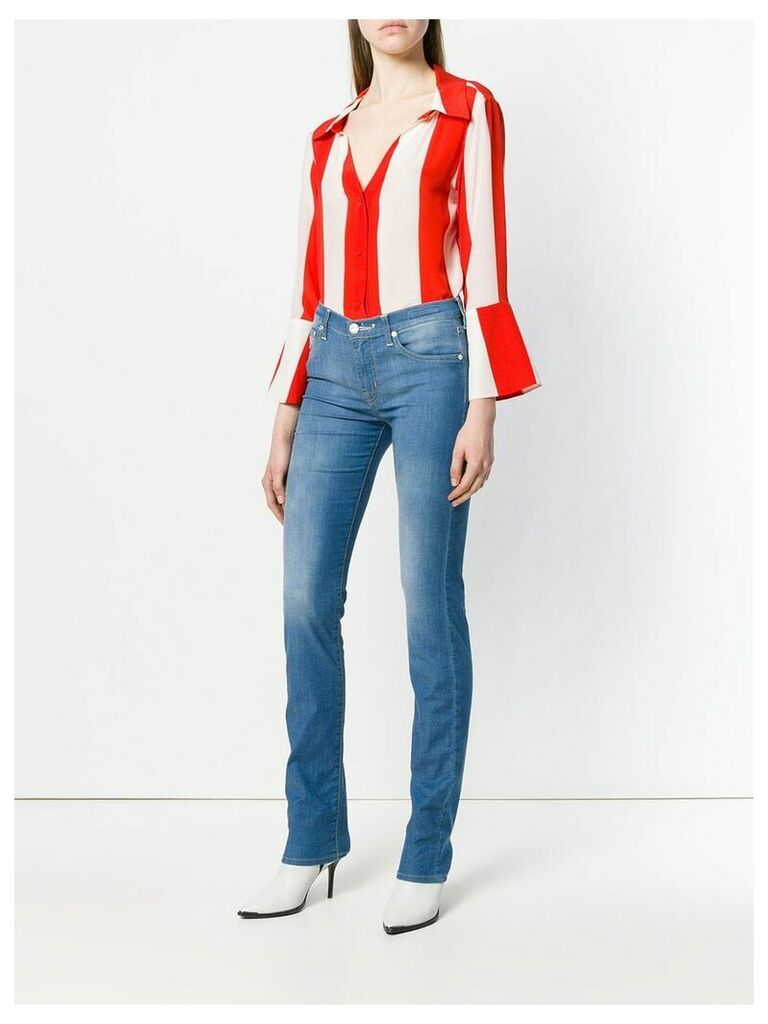 Alice+Olivia striped fitted shirt - Red