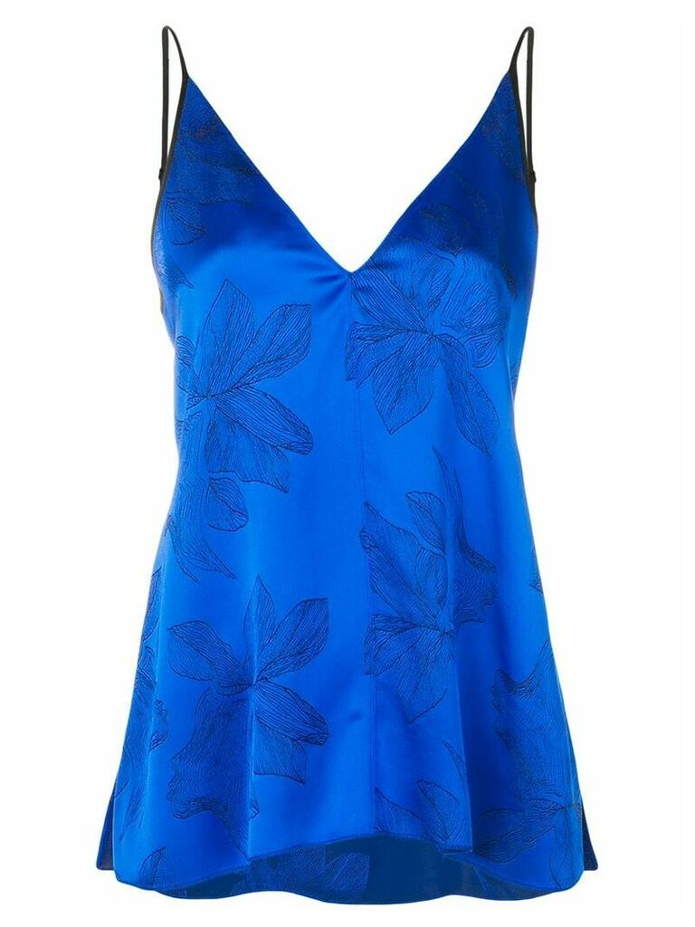 Forte Forte floral embroidered top - Blue