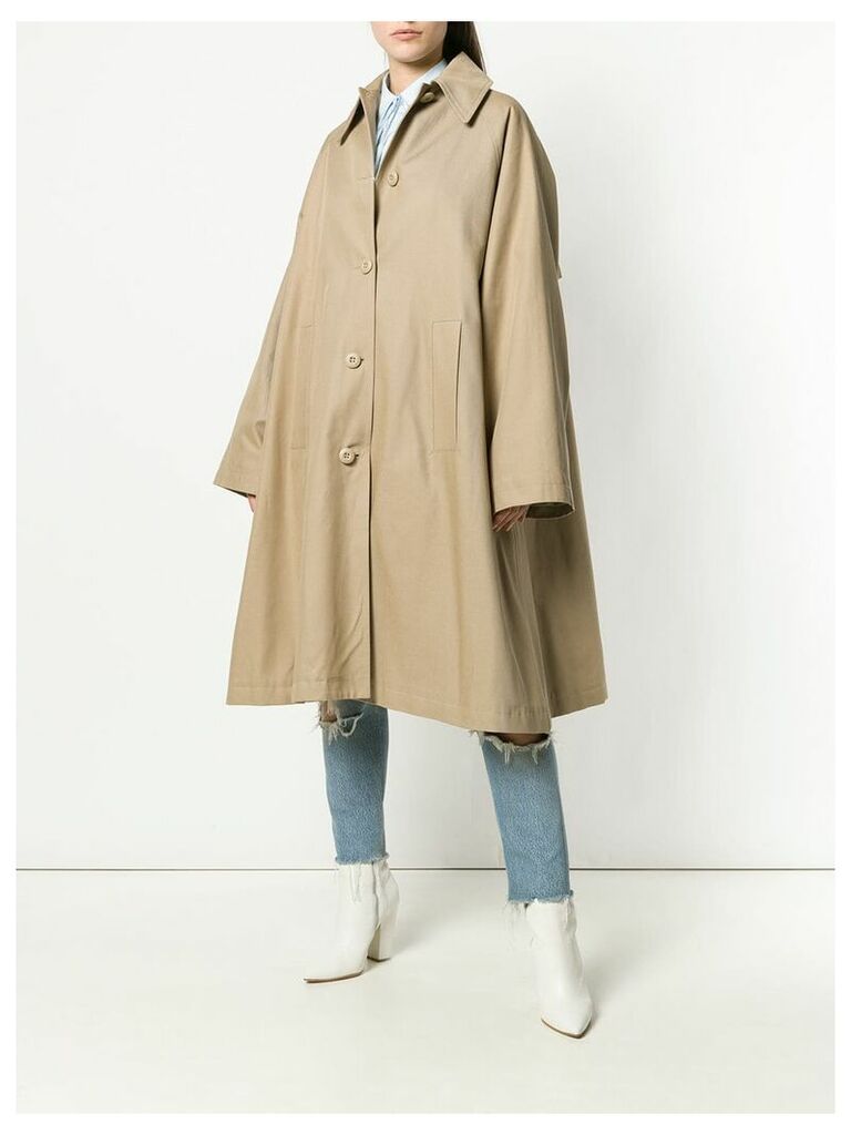 Mm6 Maison Margiela oversized swing coat - NEUTRALS