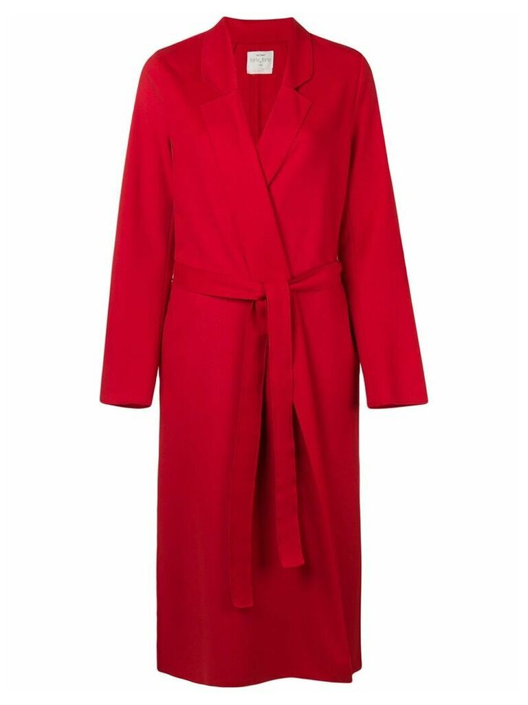 Forte Forte belted single breasted coat - Red