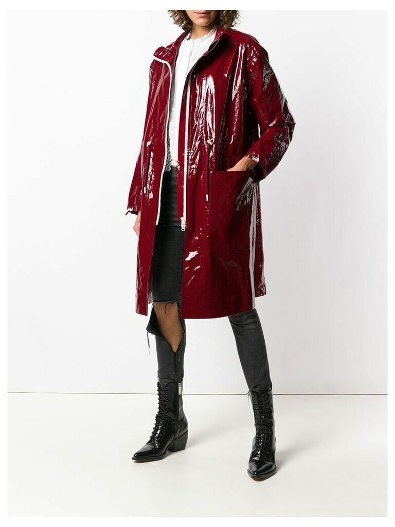 Isabel Marant Ensel long waterproof coat - Red