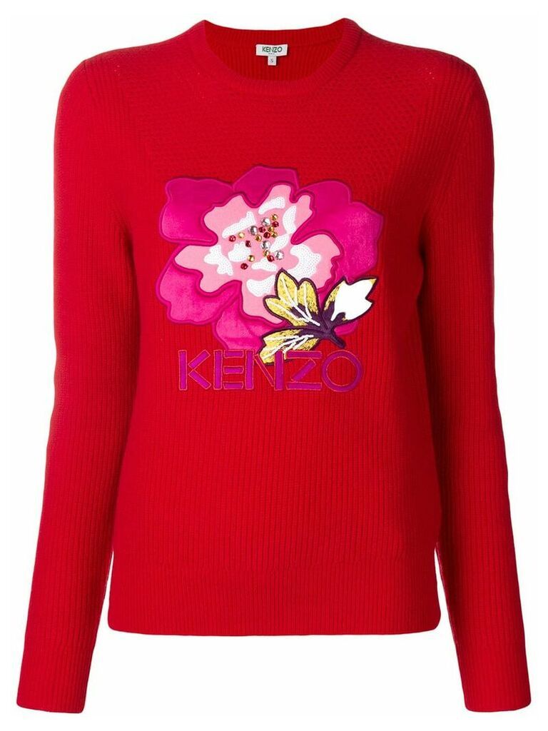 Kenzo Indonesian Flower jumper - Red