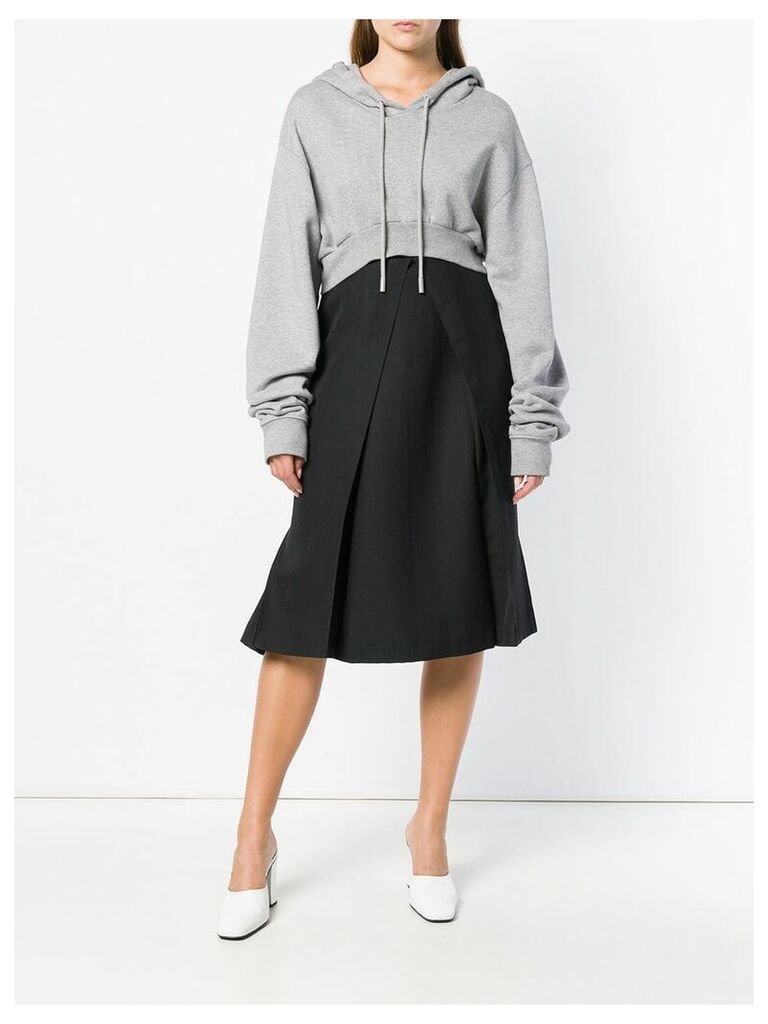 Aalto inverted pleat midi skirt - Black