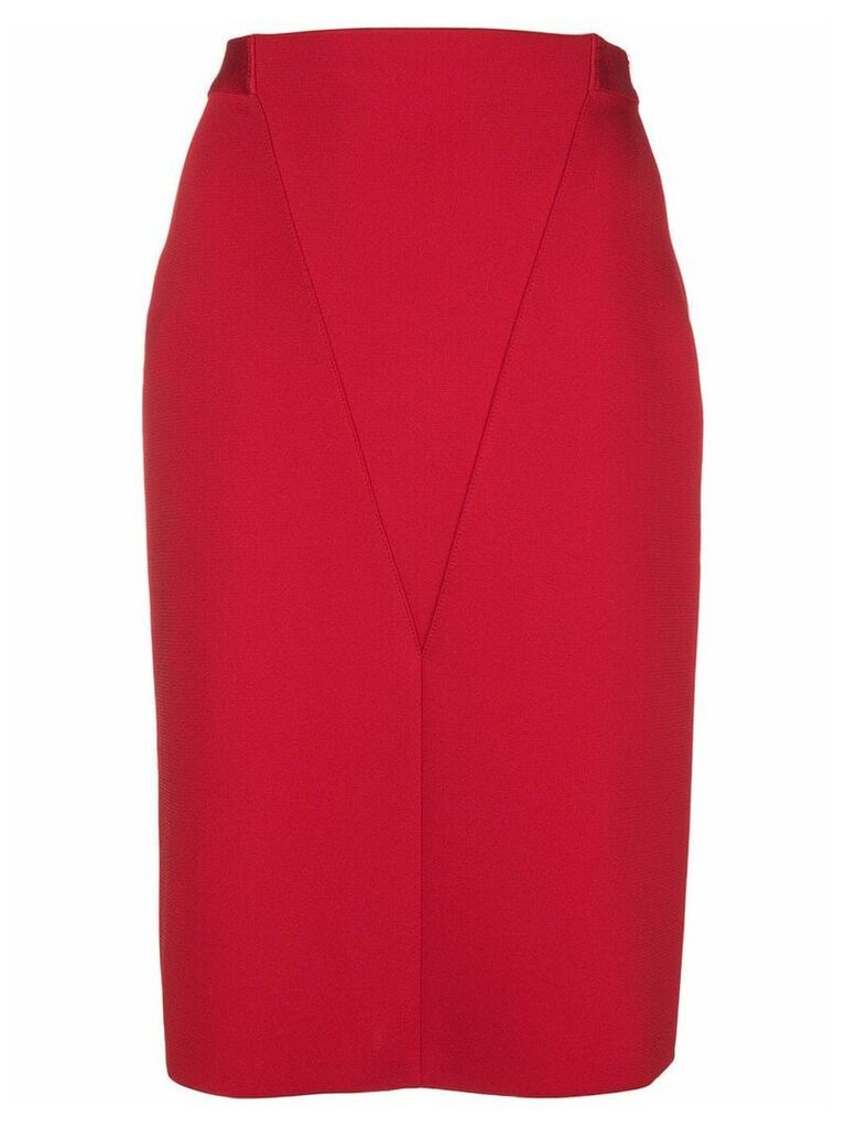 Givenchy V front pencil skirt - Red