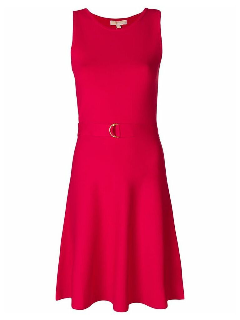 Michael Michael Kors belted fit-and-flare mini dress - Red
