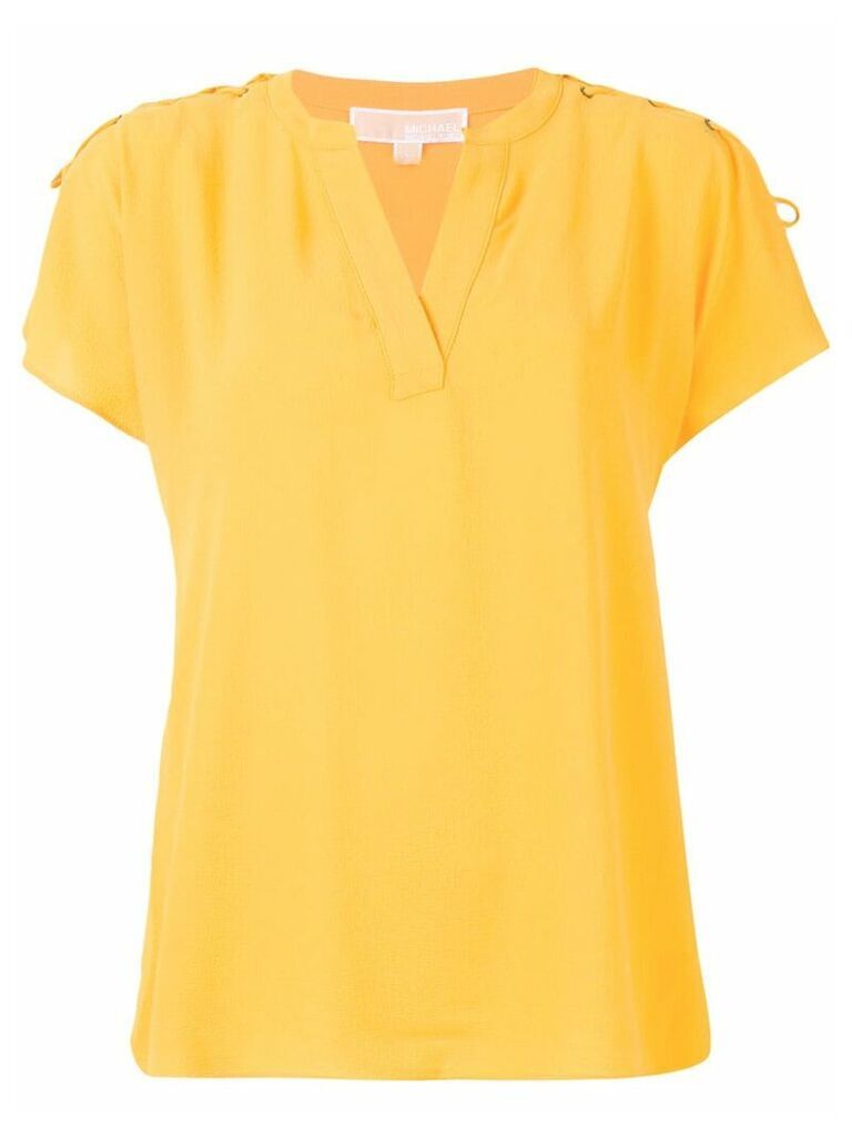 Michael Michael Kors lace-up blouse - Yellow