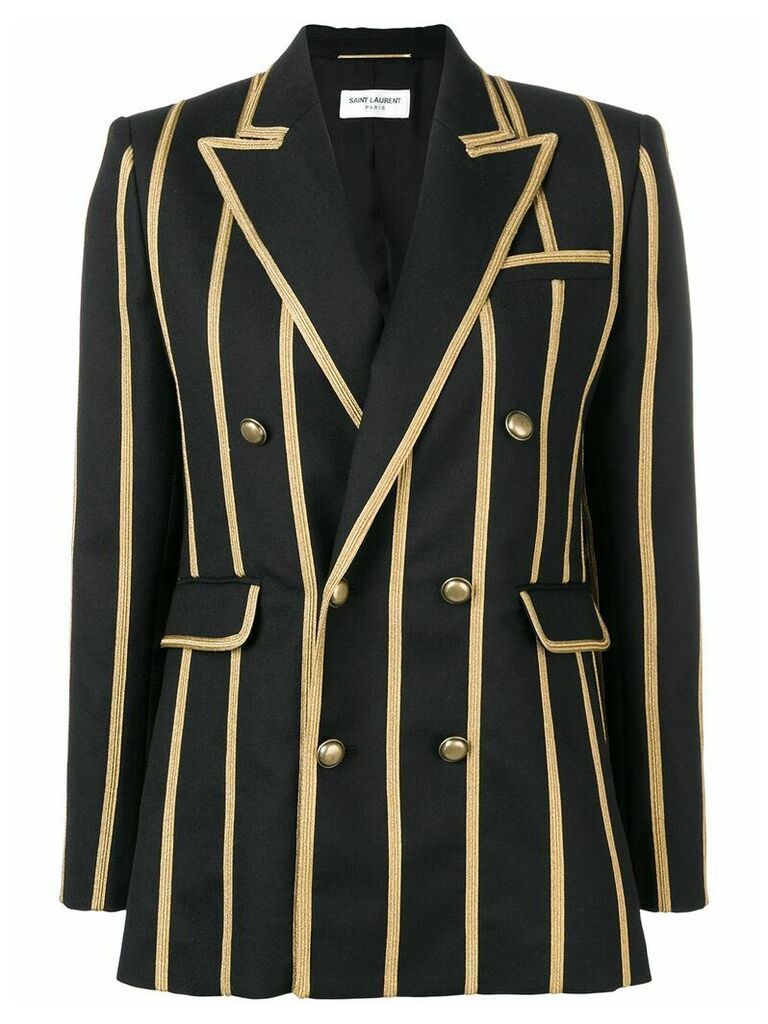 Saint Laurent braided stripe blazer - Black