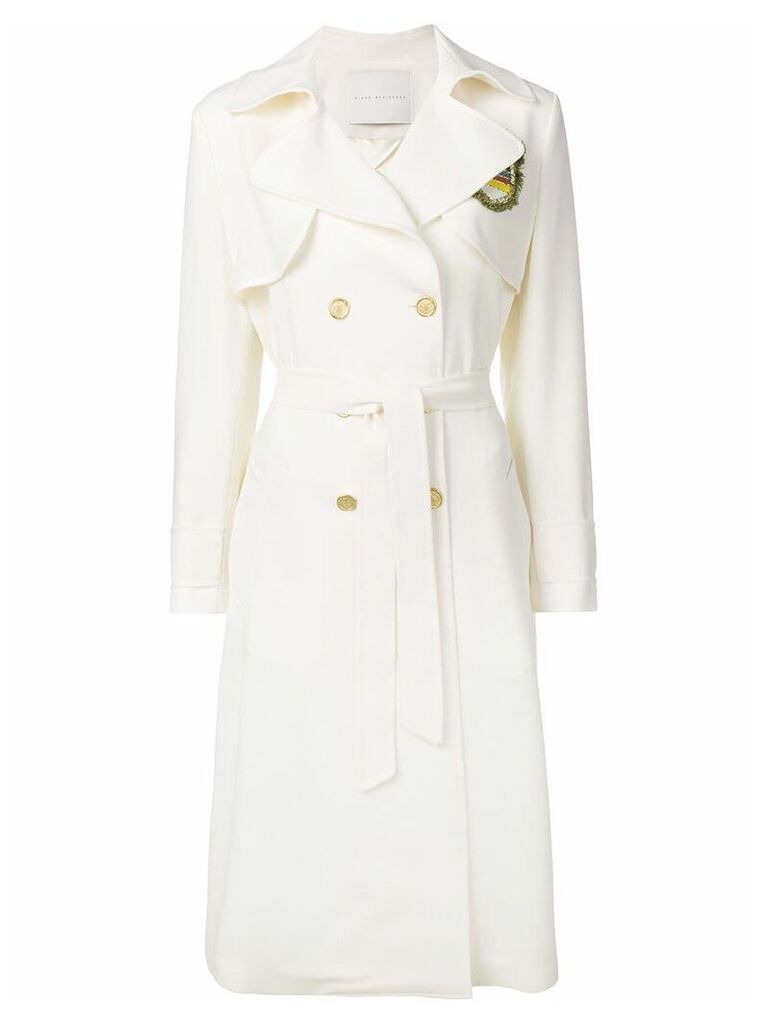 Giada Benincasa emblem coat - White