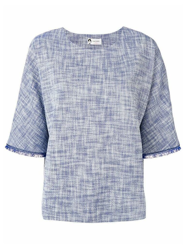 LANVIN fringed detailed blouse - Blue
